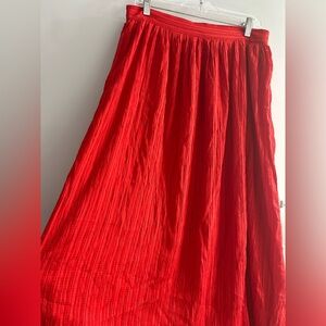 NWT lulus red maxi skirt midi skirt with slit